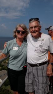 Bob with Alice - his favorite guide - at the top after making the climb at 90